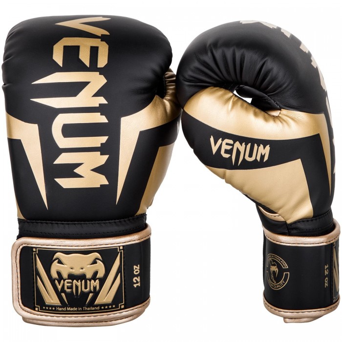 Боксови ръкавици - Venum Elite Boxing Gloves - Black/Gold​